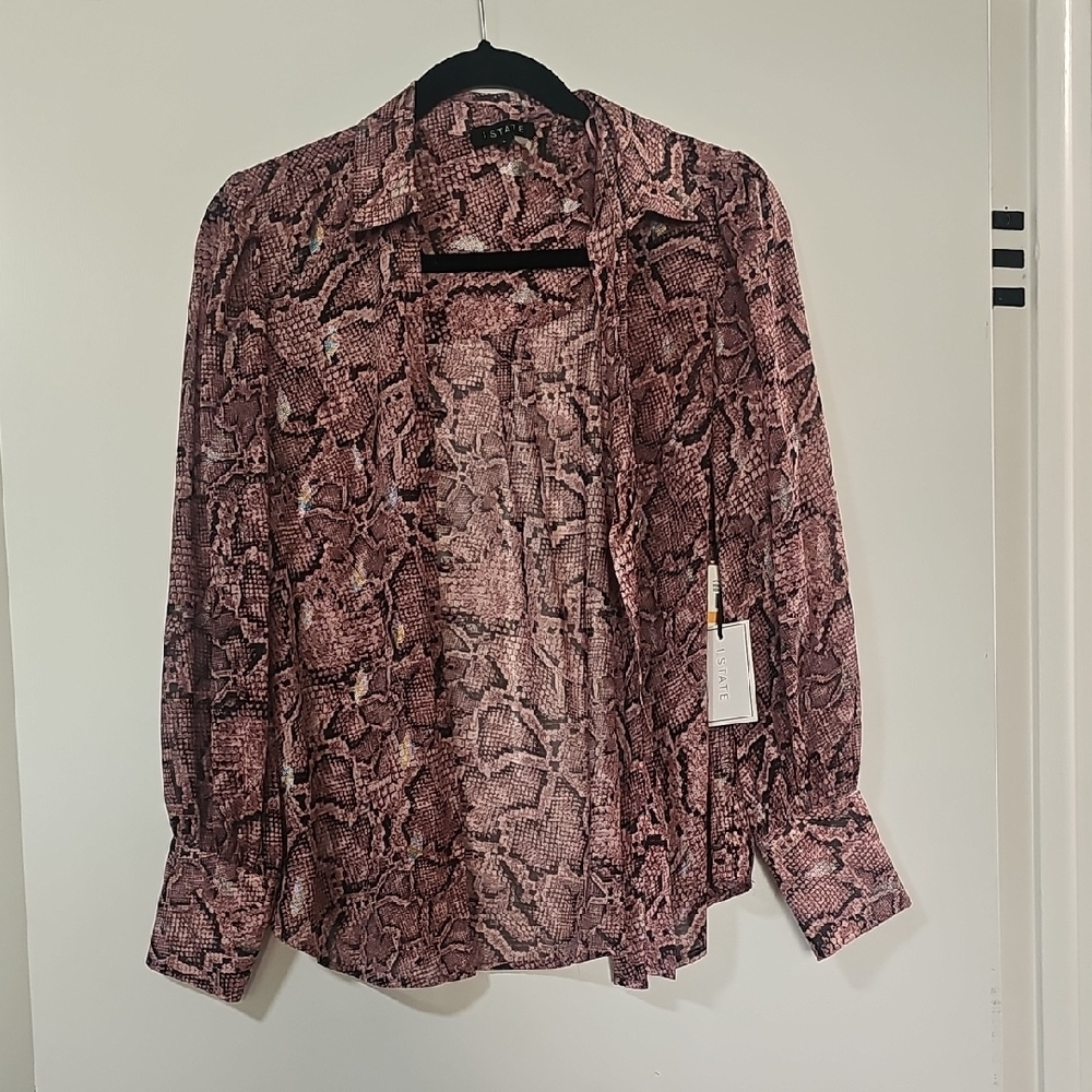 1. State Pink Patterned Button Down Shirt